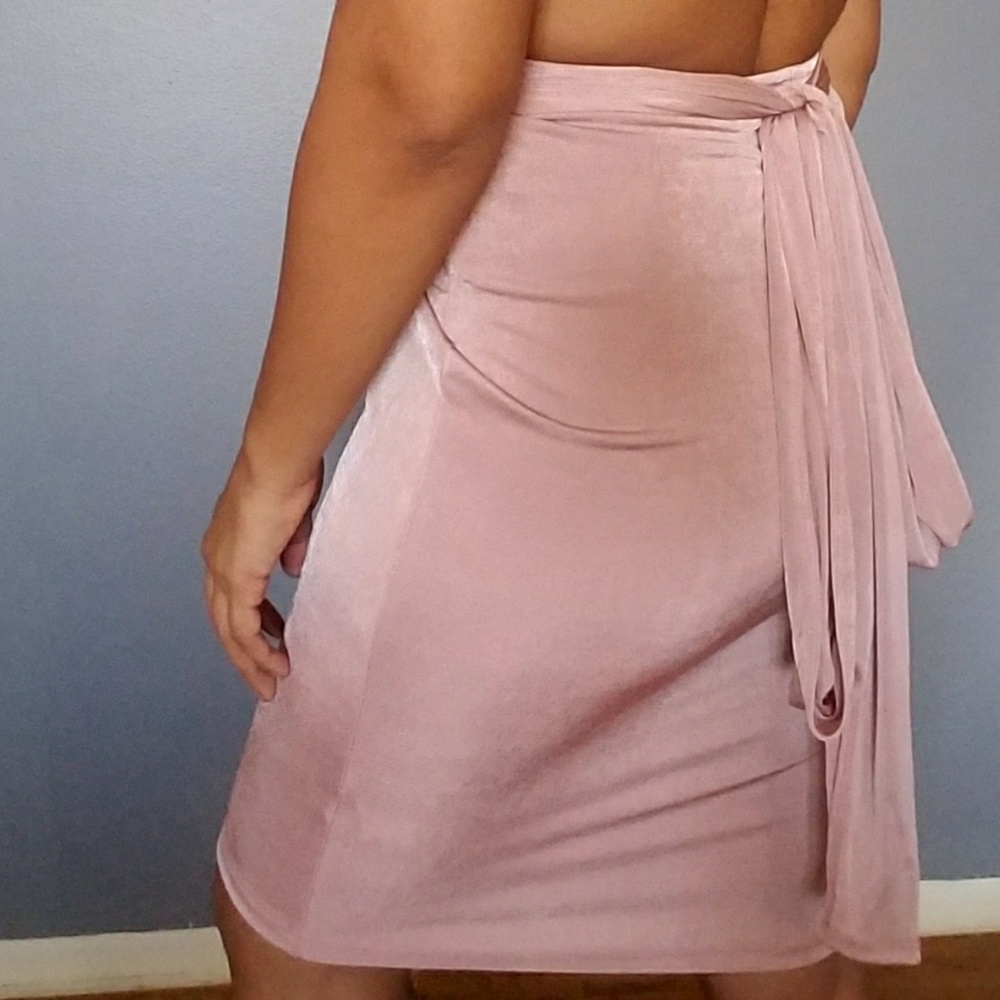AUDRINA MAUVE SHORT MULTIWAY DRESS - Picture 4 of 7